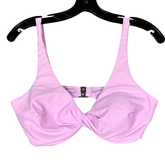 Cupshe Lilac Twist Front Bikini Top Size Large - Picture 2 of 5